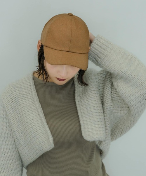 SMELLY(スメリー)の「メルトンキャップ(キャップ・レディース・グレー/キャメル・-)」の11枚目の写真