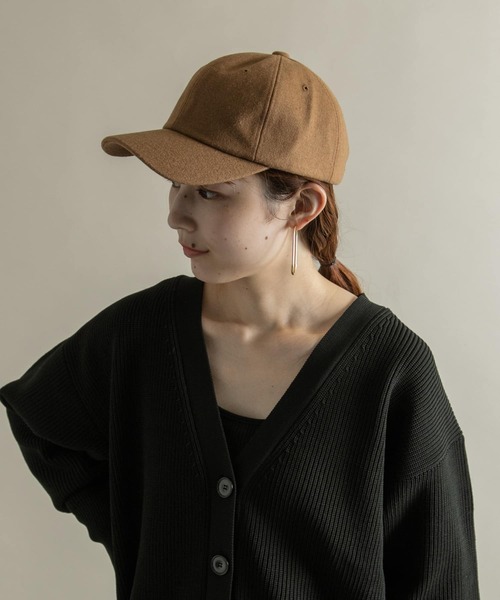 SMELLY(スメリー)の「メルトンキャップ(キャップ・レディース・グレー/キャメル・-)」の21枚目の写真