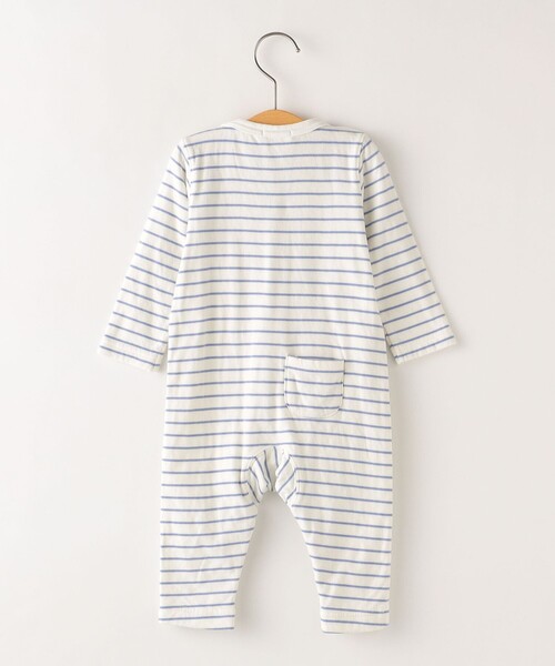 SHIPS（シップス）の「SHIPS KIDS:接結 ボーダー 長袖 ロンパース（ロンパース・キッズ・ライトブルー/ピンク系その他・80/70）」の6枚目の写真
