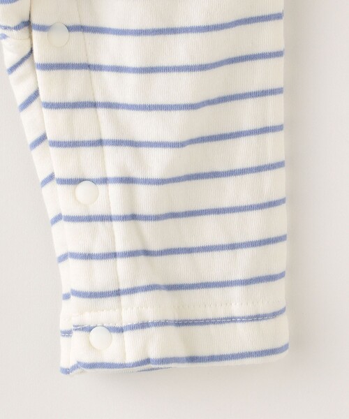 SHIPS（シップス）の「SHIPS KIDS:接結 ボーダー 長袖 ロンパース（ロンパース・キッズ・ライトブルー/ピンク系その他・80/70）」の9枚目の写真