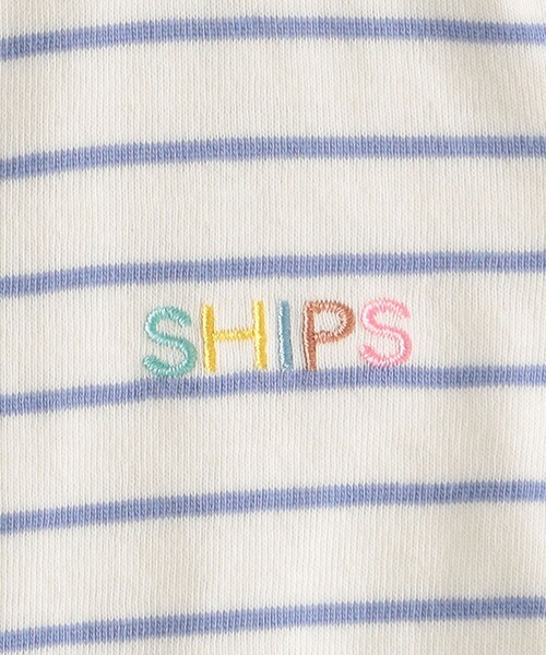 SHIPS（シップス）の「SHIPS KIDS:接結 ボーダー 長袖 ロンパース（ロンパース・キッズ・ライトブルー/ピンク系その他・80/70）」の3枚目の写真