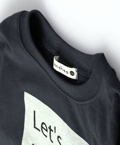 BRANSHES(ブランシェス)の「【重ね着風】長袖Tシャツ(Tシャツ/カットソー・キッズ・チャコールグレー/オフホワイト・100/160/110/140/120/150/130/90)」の8枚目の写真