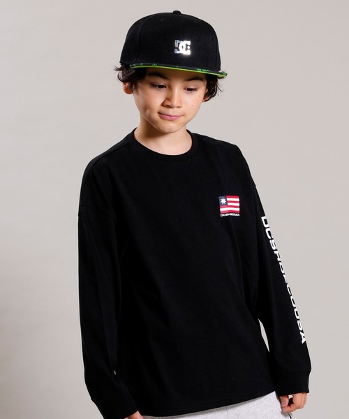 DC（ディーシー）の「DC/ディーシー キッズ ロンT YLT224530（Tシャツ/カットソー・キッズ・ブラック/ホワイト/ネイビー・130cm/160cm/150cm/140cm）」の2枚目の写真