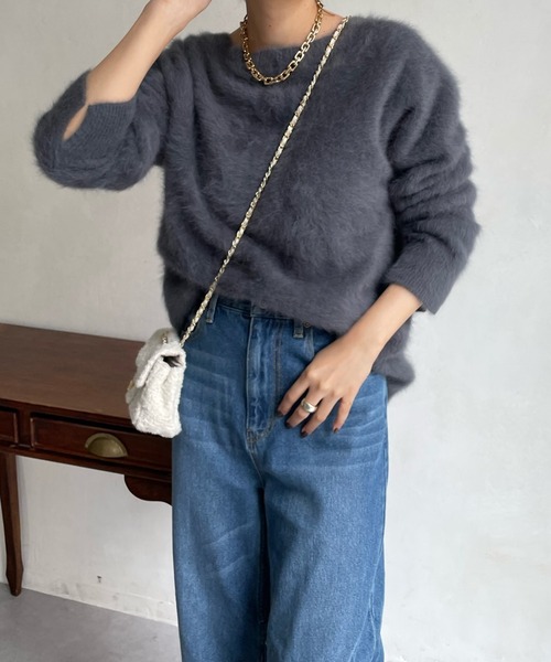 DouDou（ドゥドゥ）の「フォックスカシミヤ 2WAYプルオーバー