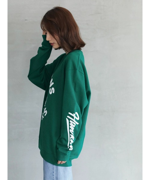 Green　Parks（グリーンパークス）の「【UNISEX】■STRANGER THINGS HAWKINSTIGERS（スウェット・レディース・グリーン・FREE）」の12枚目の写真