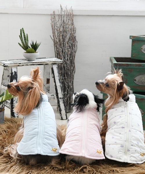 ROPE' PICNIC（ロペピクニック）の「ROPE' PICNIC/中綿ベスト（ペットウェア・レディース・ホワイト/ピンク/ブルー・2XS/XS/L/S/M/2L/2M）」の5枚目の写真