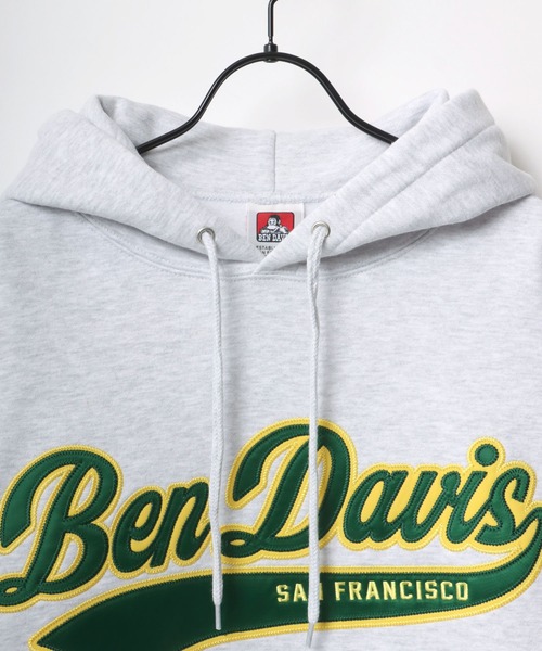BEN DAVIS(ベンデイビス)の「BEN DAVIS/ベンデイビス ビッグシルエット ヘビーウェイト 裏起毛 スタジアムロゴ ワッペン刺繍 スウェット パーカー(パーカー・メンズ・ブラック/ダークグリーン/オレンジ/オートミール・M/L/XL)」の10枚目の写真