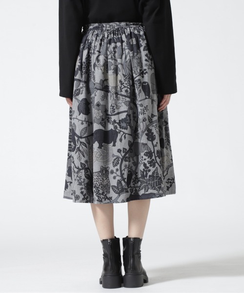 BOHEMIANS（ボヘミアンズ）の「BOHEMIANS/ボヘミアンズ　JUNGLE VIYELLA GATHER SKIRT（スカート・レディース・グレー・L）」の5枚目の写真