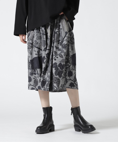 BOHEMIANS（ボヘミアンズ）の「BOHEMIANS/ボヘミアンズ　JUNGLE VIYELLA GATHER SKIRT（スカート・レディース・グレー・L）」の3枚目の写真