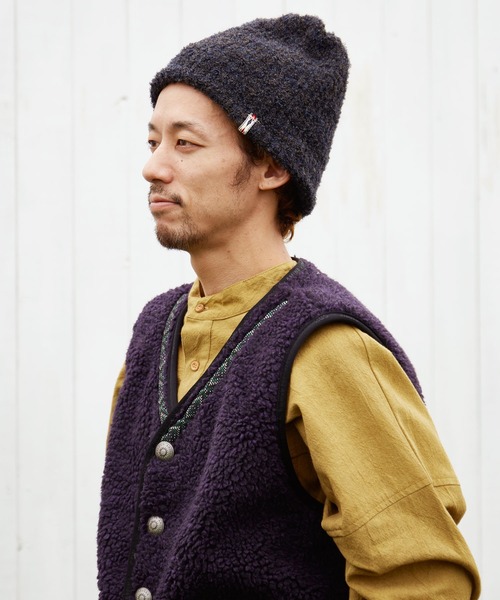 チャイハネ（チャイハネ）の「【チャイハネ】マルリニットキャップ（ニットキャップ/ビーニー・メンズ・パープル/ネイビー/ホワイト/ブラウン/ブラック/ターコイズブルー・FREE）」の12枚目の写真