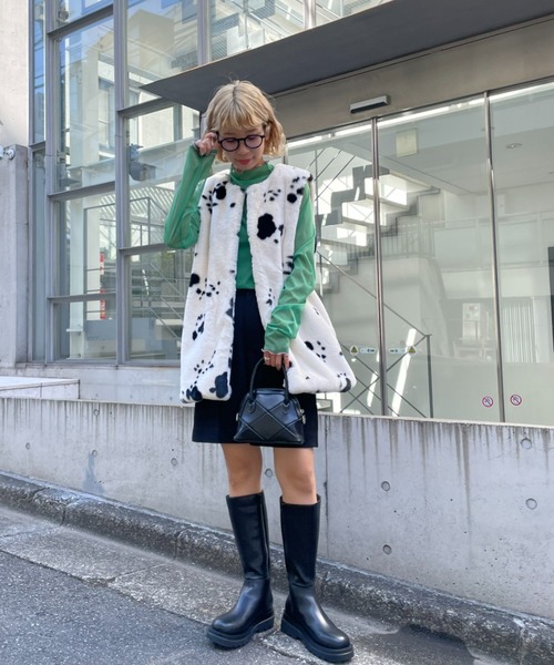 HELLO.SANFRANCISCO（ハローサンフランシスコ）の「【HELLO.SANFRANCISCO/ハローサンフランシスコ】ダルメシアンファーベスト（ベスト・レディース・オフホワイト・FREE）」の15枚目の写真