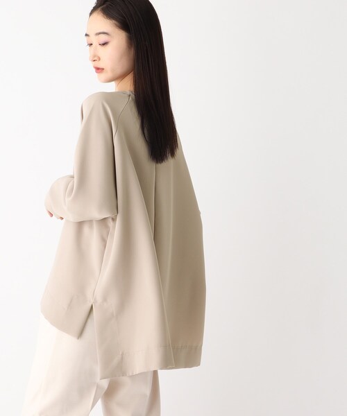 OPAQUE.CLIP（オペークドットクリップ）の「◆ダブルジョーゼット ドルマンスリーブトップス（シャツ/ブラウス・レディース・ベージュ/オフホワイト/ブラック・38）」の22枚目の写真