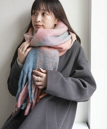 fredy emue | 【新色追加】ふわふわチェックストール(ストール/ショール)