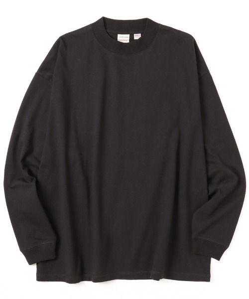Goodwear(グッドウェア)の「ビッグシルエット ハイネックロングスリーブTシャツ(Tシャツ/カットソー・メンズ・ホワイト/ブラック・L/M/XL)」の2枚目の写真
