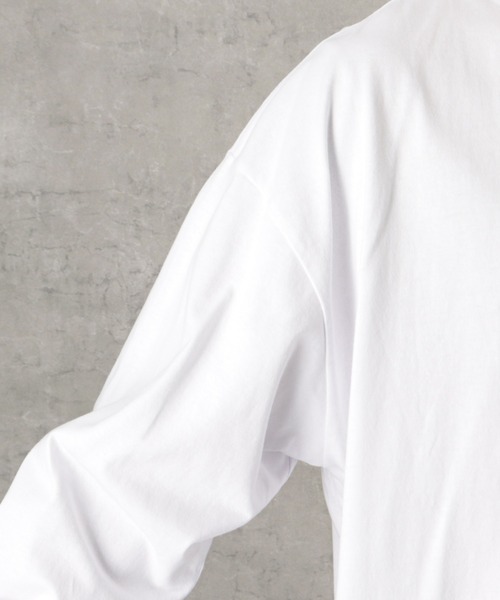 Goodwear(グッドウェア)の「ビッグシルエット ハイネックロングスリーブTシャツ(Tシャツ/カットソー・メンズ・ホワイト/ブラック・L/M/XL)」の10枚目の写真