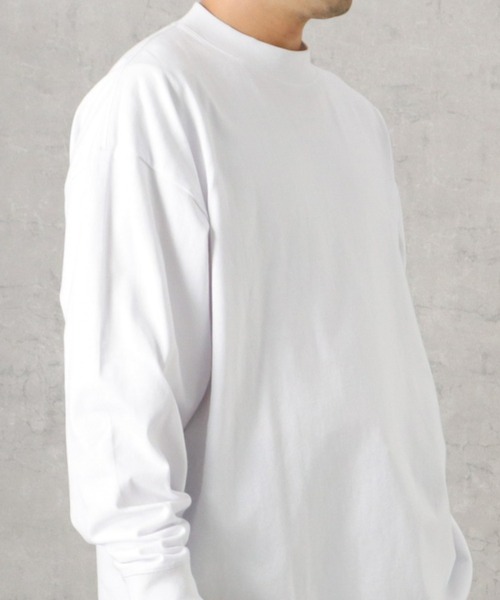 Goodwear(グッドウェア)の「ビッグシルエット ハイネックロングスリーブTシャツ(Tシャツ/カットソー・メンズ・ホワイト/ブラック・L/M/XL)」の4枚目の写真