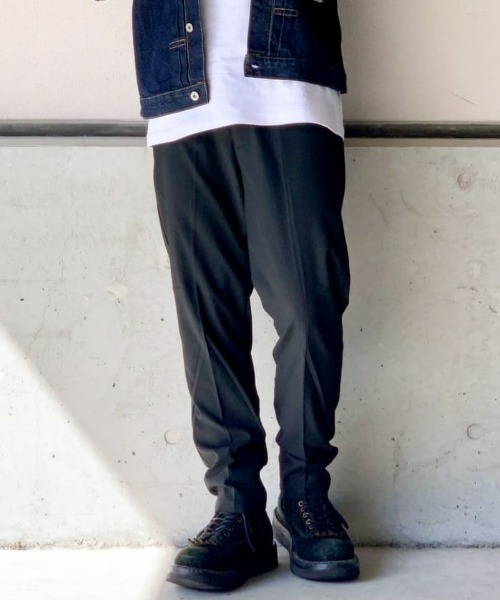 BACK NUMBER（バックナンバー）の「【BACK NUMBER】WARM トラウザーイージーパンツ（その他パンツ・メンズ・ブラック/チャコールグレー×ブラック/ネイビー/ベージュ/ブラウン/グリーン・XL/S/M/L）」の2枚目の写真