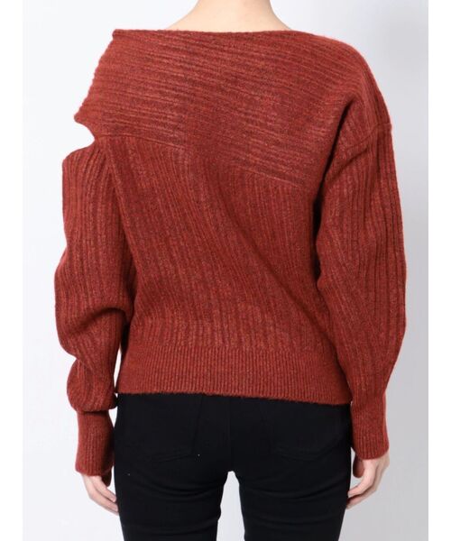 LAGUNAMOON(ラグナムーン)の「カットアウトニットプルオーバー(ニット/セーター・レディース・ブラック/ダークオレンジ/ベージュ・FREE)」の9枚目の写真