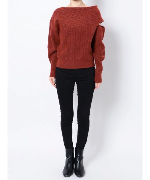 LAGUNAMOON(ラグナムーン)の「カットアウトニットプルオーバー(ニット/セーター・レディース・ブラック/ダークオレンジ/ベージュ・FREE)」の20枚目の写真