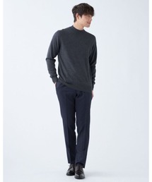 【ニットアンサンブル】キャッシュウール　モックネック