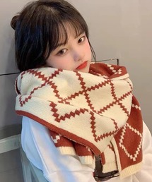 DAY CLOSET | レディース リバーシブル大判ボリュームストールマフラー(ストール/ショール)