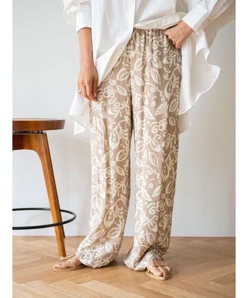 Ungrid（アングリッド）の「リーフ柄ラフパンツ（その他パンツ・レディース・チャコールグレー/ベージュ・FREE）」の12枚目の写真