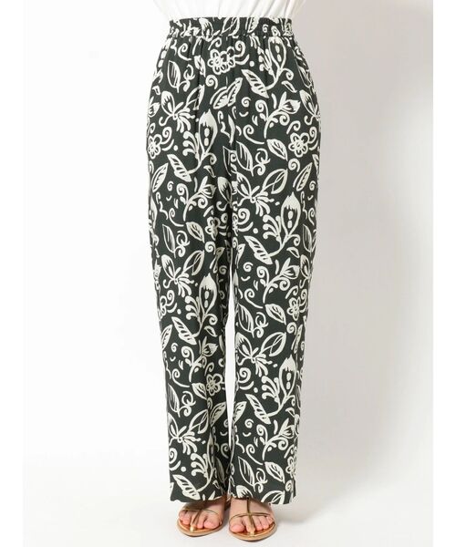 Ungrid（アングリッド）の「リーフ柄ラフパンツ（その他パンツ・レディース・チャコールグレー/ベージュ・FREE）」の6枚目の写真