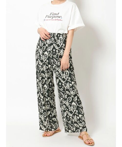 Ungrid（アングリッド）の「リーフ柄ラフパンツ（その他パンツ・レディース・チャコールグレー/ベージュ・FREE）」の15枚目の写真