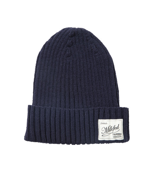 MILKFED.（ミルクフェド）の「BASIC RIB KNITTED CAP（ニットキャップ/ビーニー・レディース・ブラック/アッシュ/ライトパープル/ネイビー・ONE SIZE）」の4枚目の写真