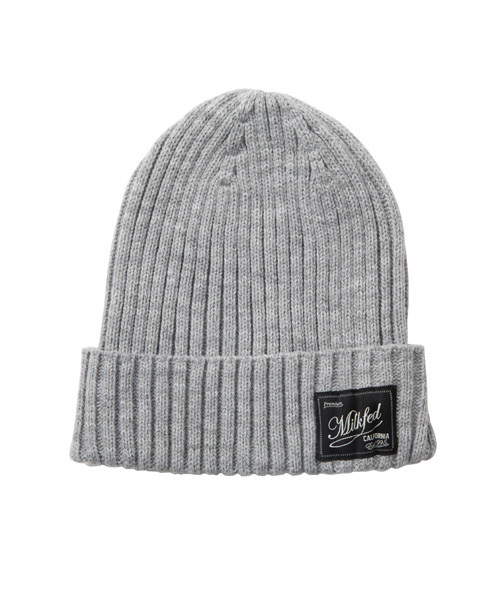 MILKFED.（ミルクフェド）の「BASIC RIB KNITTED CAP（ニットキャップ/ビーニー・レディース・ブラック/アッシュ/ライトパープル/ネイビー・ONE SIZE）」の3枚目の写真