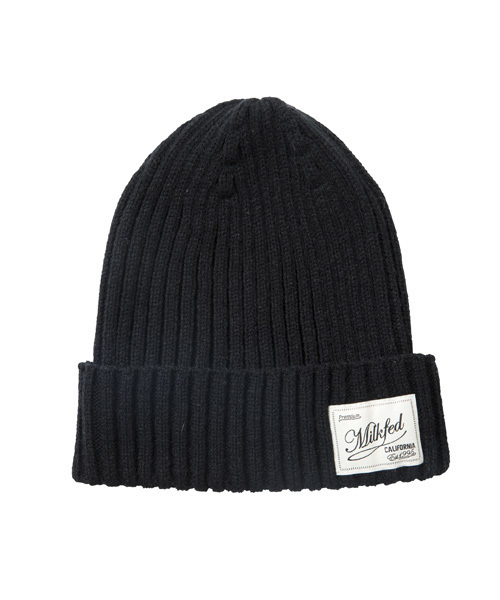 MILKFED.（ミルクフェド）の「BASIC RIB KNITTED CAP（ニットキャップ/ビーニー・レディース・ブラック/アッシュ/ライトパープル/ネイビー・ONE SIZE）」の2枚目の写真