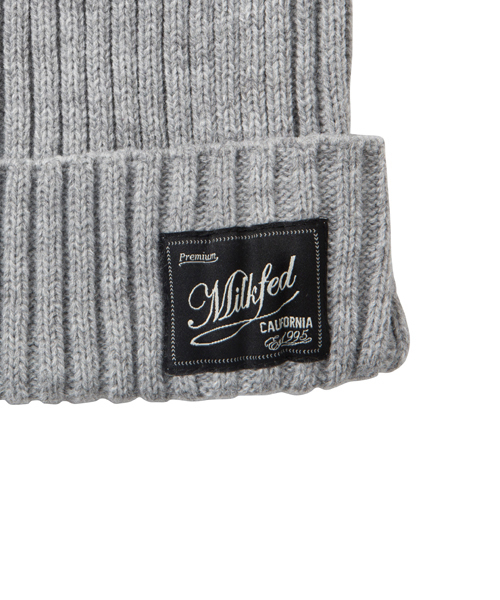 MILKFED.（ミルクフェド）の「BASIC RIB KNITTED CAP（ニットキャップ/ビーニー・レディース・ブラック/アッシュ/ライトパープル/ネイビー・ONE SIZE）」の7枚目の写真