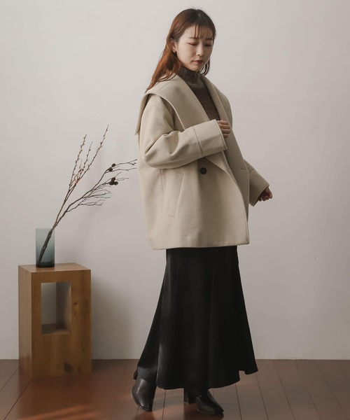 『堀田真由さん着用』ビッグカラーコート