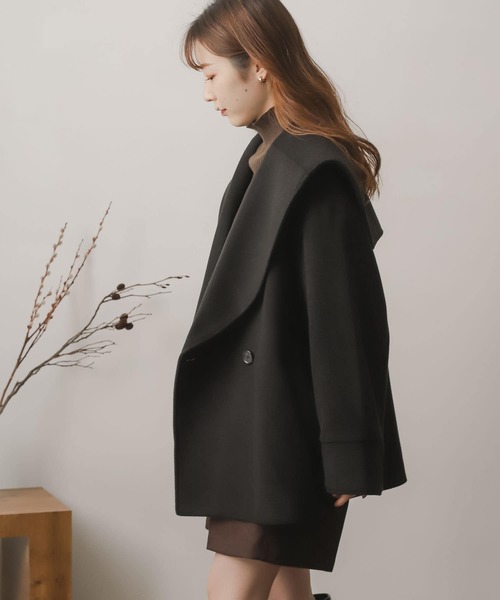 『堀田真由さん着用』ビッグカラーコート