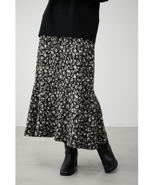 AZUL by moussy（アズールバイマウジー）の「LEOPARD MERMAID SKIRT/レオパードマーメイドスカート（スカート・レディース・ターコイズブルー/ブラック系その他/オレンジ系その他・MEDIUM/SMALL）」の2枚目の写真