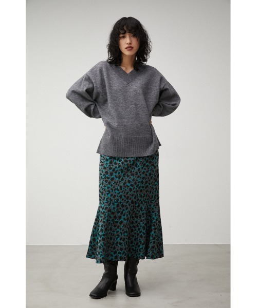 AZUL by moussy（アズールバイマウジー）の「LEOPARD MERMAID SKIRT/レオパードマーメイドスカート（スカート・レディース・ターコイズブルー/ブラック系その他/オレンジ系その他・MEDIUM/SMALL）」の21枚目の写真