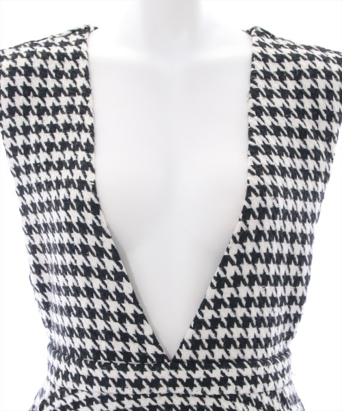 clear（クリア）の「チドリガラVネックジャンスカ（ワンピース・レディース・ブラウン/ブラック系その他/ブラック系その他2・F）」の4枚目の写真