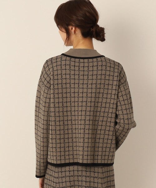 DRESKIP（ドレスキップ）の「◆【セットアップ可能】モックネック配色ジャカードニット（ニット/セーター・レディース・ブラウン系その他3/ブラック系1/ベージュ系その他4・03/02/04）」の6枚目の写真