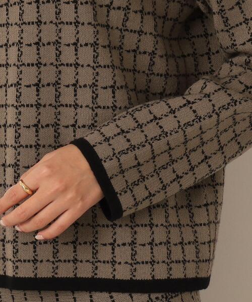 DRESKIP（ドレスキップ）の「◆【セットアップ可能】モックネック配色ジャカードニット（ニット/セーター・レディース・ブラウン系その他3/ブラック系1/ベージュ系その他4・03/02/04）」の8枚目の写真