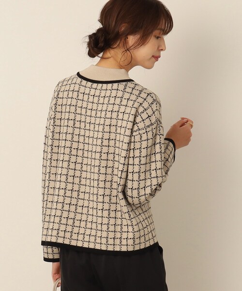 DRESKIP（ドレスキップ）の「◆【セットアップ可能】モックネック配色ジャカードニット（ニット/セーター・レディース・ブラウン系その他3/ブラック系1/ベージュ系その他4・03/02/04）」の13枚目の写真