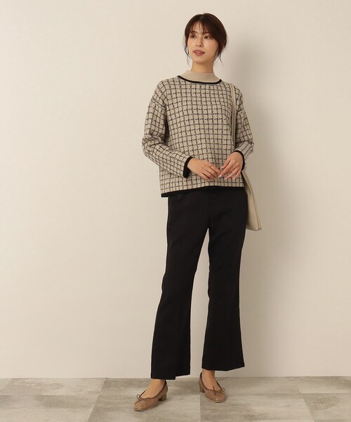 DRESKIP（ドレスキップ）の「◆【セットアップ可能】モックネック配色ジャカードニット（ニット/セーター・レディース・ブラウン系その他3/ブラック系1/ベージュ系その他4・03/02/04）」の14枚目の写真