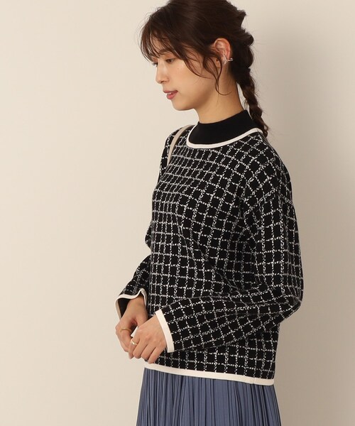 DRESKIP（ドレスキップ）の「◆【セットアップ可能】モックネック配色ジャカードニット（ニット/セーター・レディース・ブラウン系その他3/ブラック系1/ベージュ系その他4・03/02/04）」の19枚目の写真