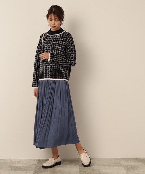 DRESKIP（ドレスキップ）の「◆【セットアップ可能】モックネック配色ジャカードニット（ニット/セーター・レディース・ブラウン系その他3/ブラック系1/ベージュ系その他4・03/02/04）」の21枚目の写真