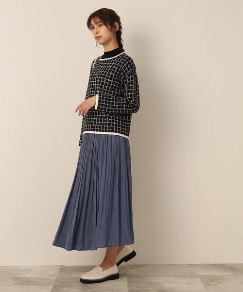 DRESKIP（ドレスキップ）の「◆【セットアップ可能】モックネック配色ジャカードニット（ニット/セーター・レディース・ブラウン系その他3/ブラック系1/ベージュ系その他4・03/02/04）」の22枚目の写真