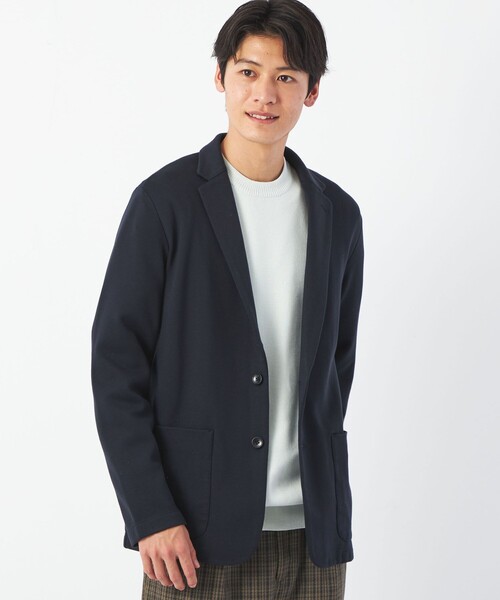 green label relaxing（グリーンレーベルリラクシング）の「2WAY モイストポンチ 2B ジャケット -ウォッシャブル-（テーラードジャケット・メンズ・モカ/グレー/ネイビー・S/M/XL/L）」の3枚目の写真