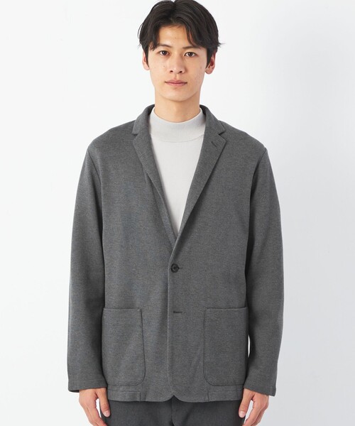 green label relaxing（グリーンレーベルリラクシング）の「2WAY モイストポンチ 2B ジャケット -ウォッシャブル-（テーラードジャケット・メンズ・モカ/グレー/ネイビー・S/M/XL/L）」の4枚目の写真