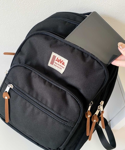 Java(ジャバ)の「《JaVaジャバ コラボ》大容量!多機能4層バックパック(バックパック/リュック・レディース・ブラック/アイボリー・ONE SIZE)」の11枚目の写真