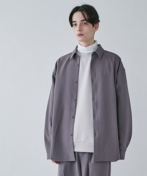 LUCY（ルーシー）の「LUCY/トロミBIGシャツ（シャツ/ブラウス・メンズ・パープル系その他/ブラック/グリーン系その他・MEDIUM/LARGE）」の3枚目の写真