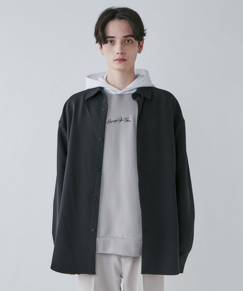 LUCY（ルーシー）の「LUCY/トロミBIGシャツ（シャツ/ブラウス・メンズ・パープル系その他/ブラック/グリーン系その他・MEDIUM/LARGE）」の11枚目の写真