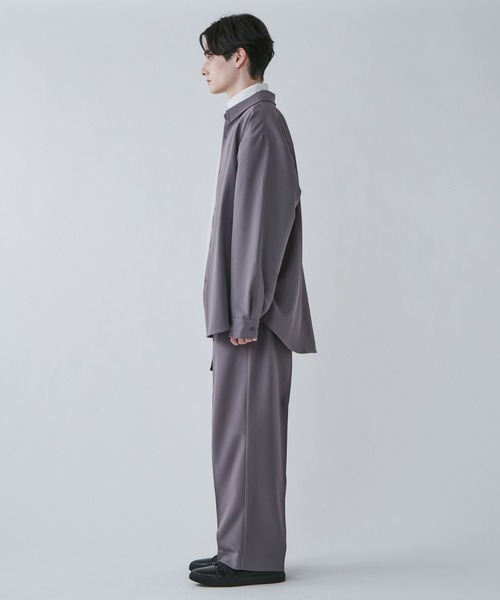 LUCY（ルーシー）の「LUCY/トロミBIGシャツ（シャツ/ブラウス・メンズ・パープル系その他/ブラック/グリーン系その他・MEDIUM/LARGE）」の9枚目の写真